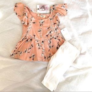 NWT JESSICA SIMPSON Baby Girl Floral Matching Set